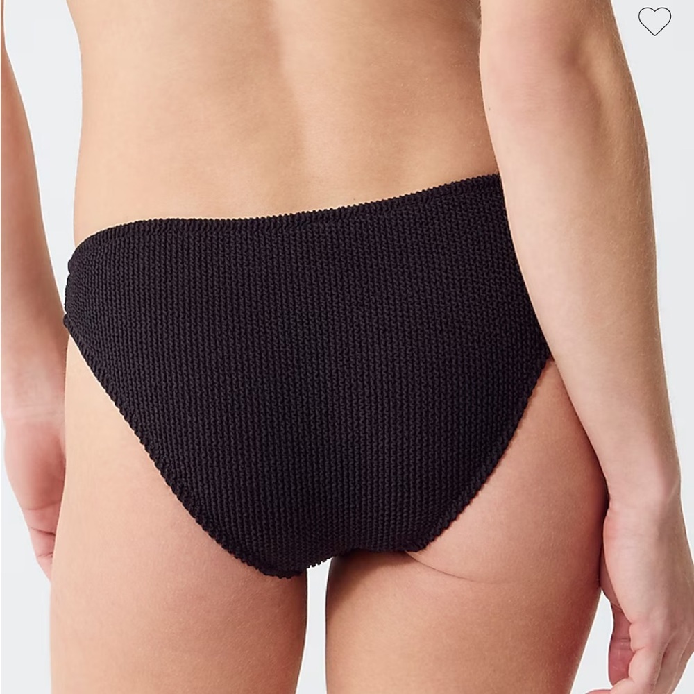J.Crew Swim Textured Hipster full-coverage Black Bikini Size 2X $69 Retail NWT